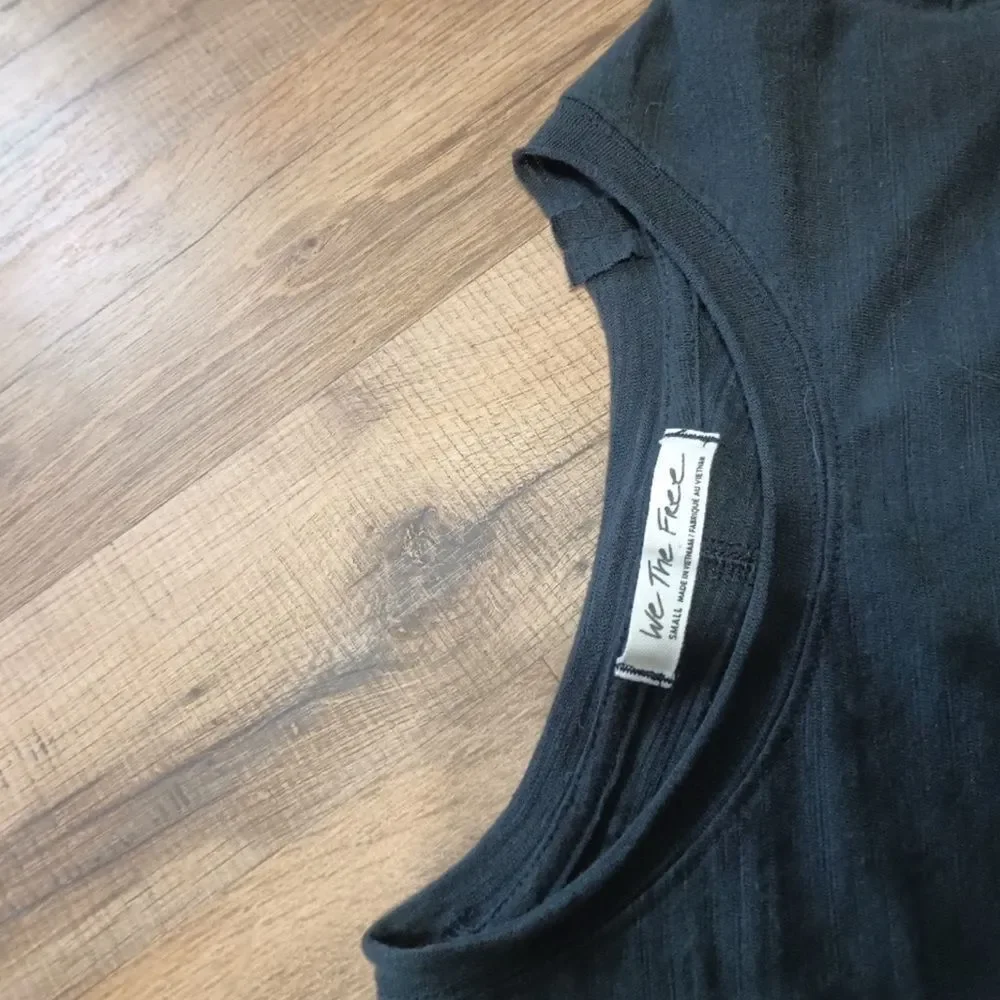 Free People Natasha Tee in Black